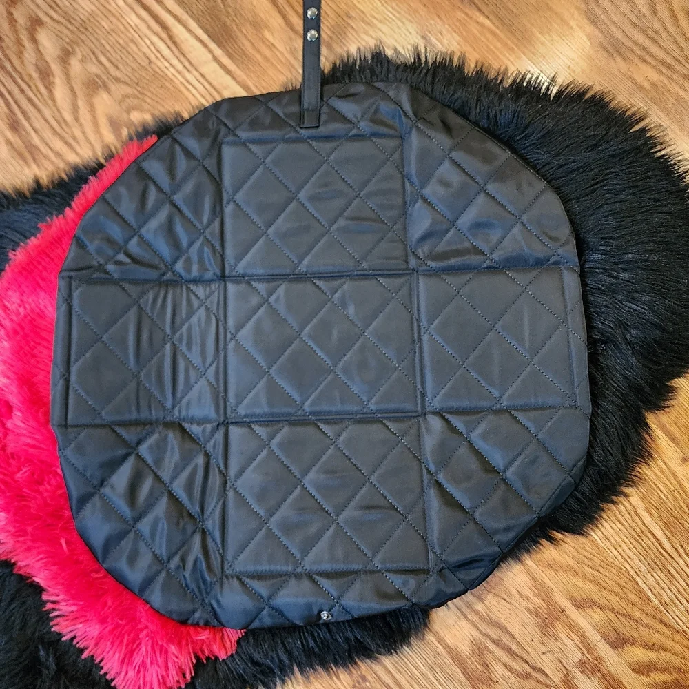 Drawstring Makeup Bag, Large Capacity, Portable Open Lay Flat Bag